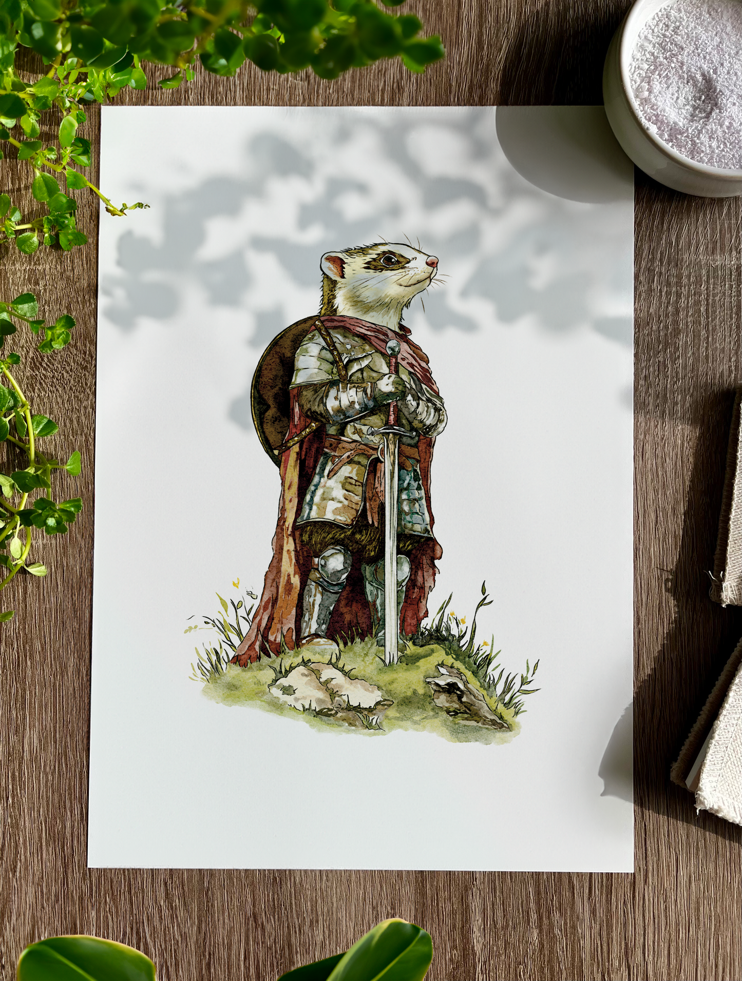 A Valiant Ferret | Art Print