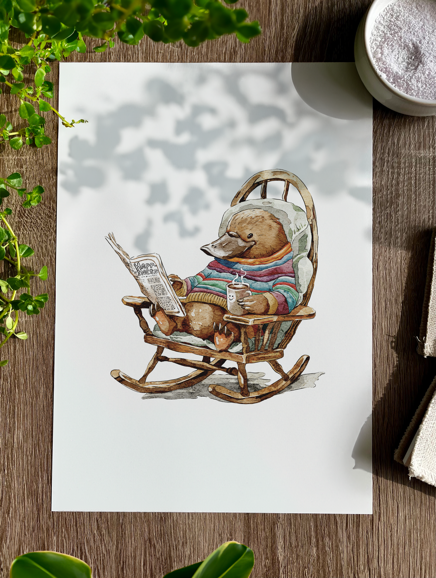 A Cozy Platypus | Art Print