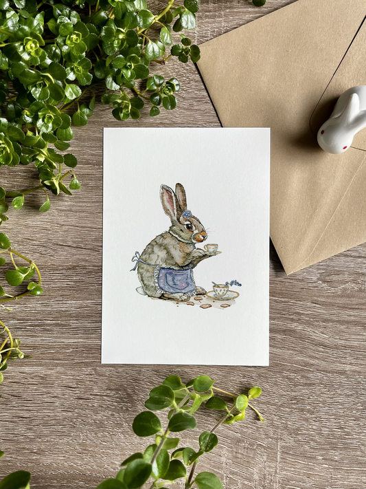 A Bunny’s Tea Party | Art Print - Julia Hope Aspinall - cute animal illustrations