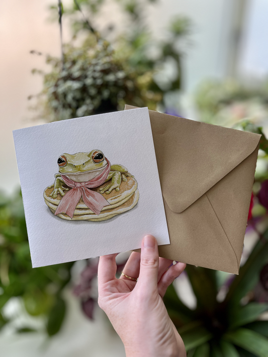 The Pancake Prince | Greeting Card & Envelope - Julia Hope Aspinall - cute animal illustrations