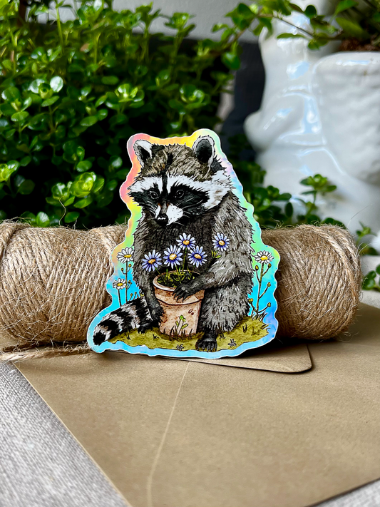 Your Wellness Raccoon | Vinyl Sticker | 3"