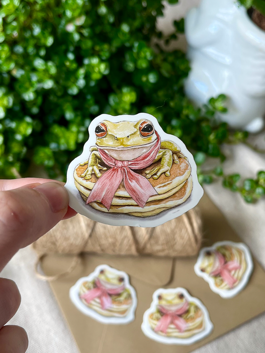 The Pancake Frog | Vinyl Sticker | 2"