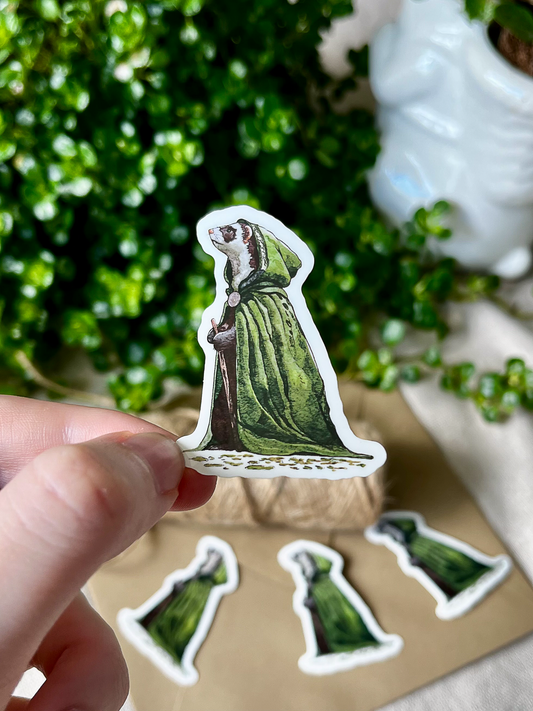 An Elven Ferret | Vinyl Sticker | 2"