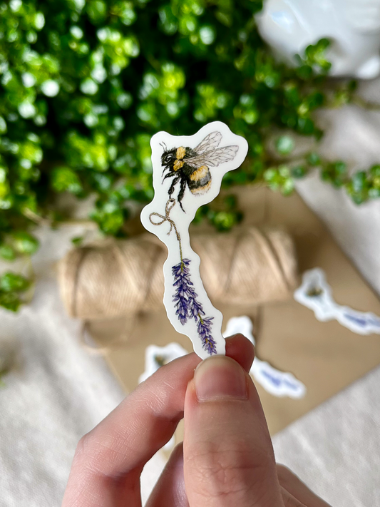 The Lavender Bee | Vinyl Sticker | 2"