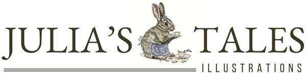 Logo of Julia's Tales Illustrations | whimsical digital watercolour art