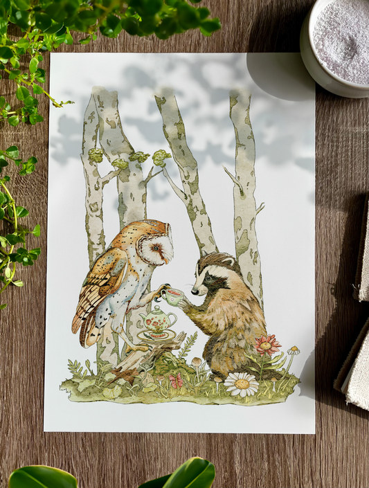 An Unlikely Tea Party | Art Print