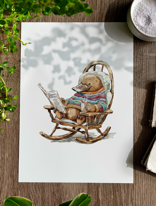 A Cozy Platypus | Art Print