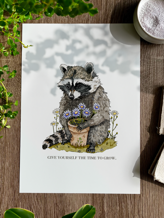 Your Wellness Raccoon | Art Print