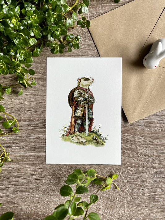 A Valiant Ferret | Art Print