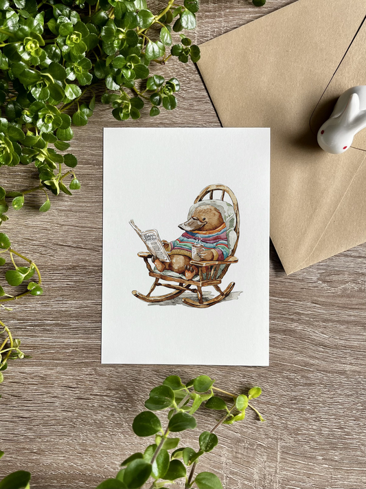 A Cozy Platypus | Art Print