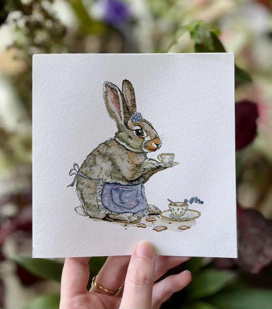A Bunny’s Tea Party | Greeting Card & Envelope