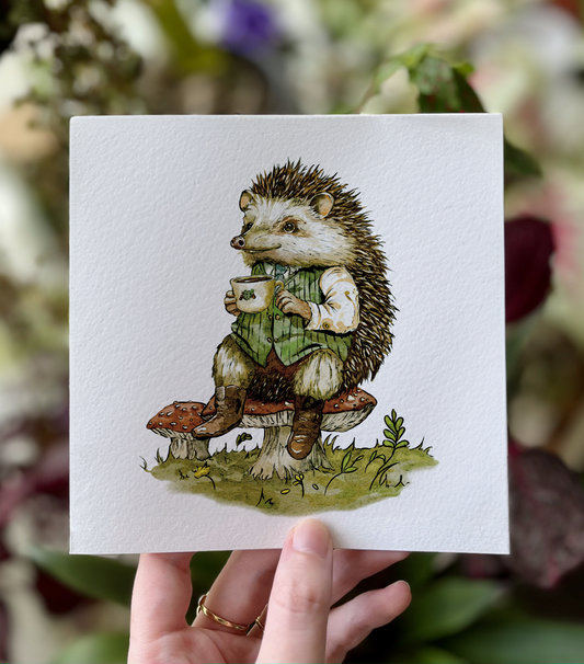 A Cozy Hedgehog | Greeting Card & Envelope