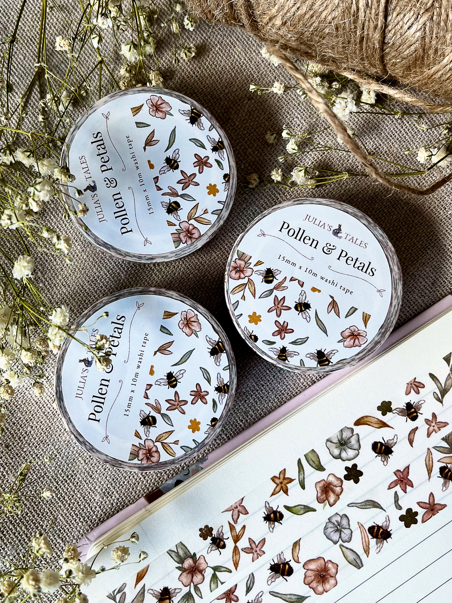 Pollen & Petals | Washi Tape | 15mm x 10m