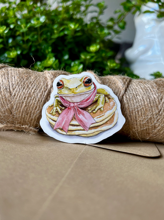 The Pancake Frog | Vinyl Sticker | 2"